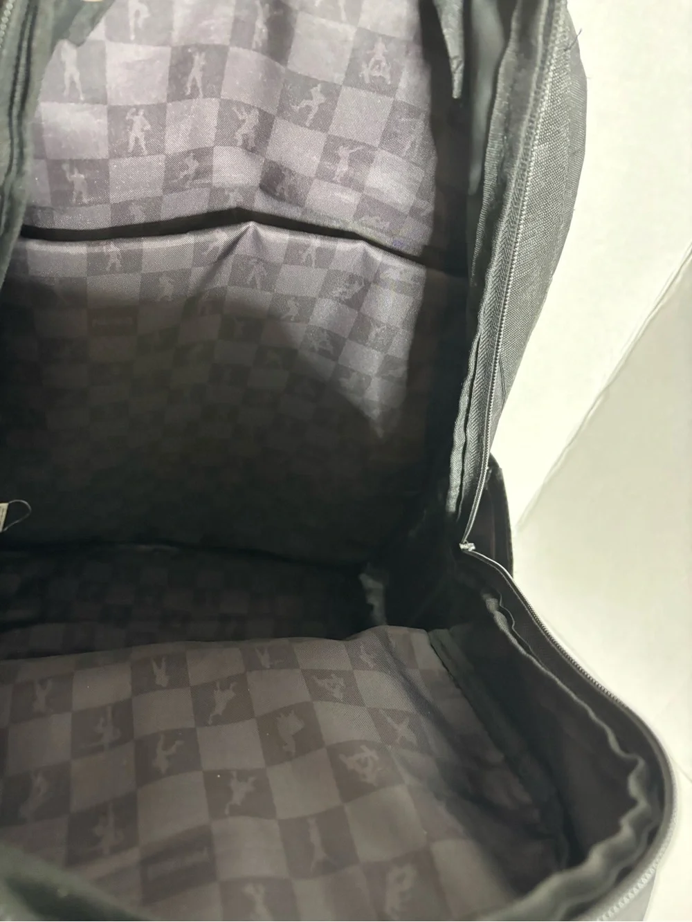 Fortnight Black Backpack with Blue Trim